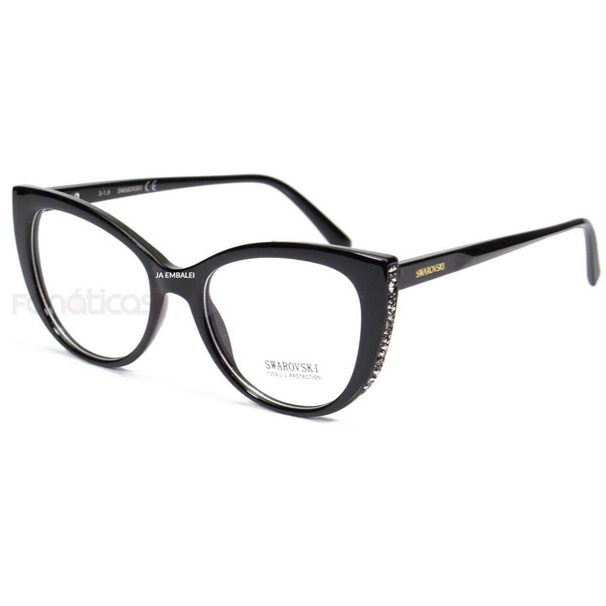 Armação de Óculos Gatinho SK5291 Preto